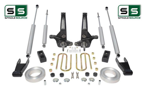 01-10 Ford Ranger 2WD 6"/4"Lift Kit Spindles/Fr Spacer/Blocks/Shackles/4 Shocks 