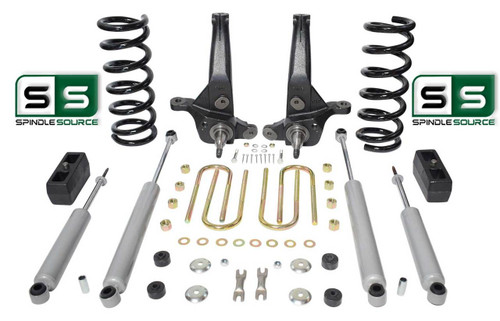 2001 - 2009 Ford Ranger 2WD 6"/ 3" Lift Kit Spindles/Coils/Lift Blocks/4 Shocks SPR: 3, G, or H