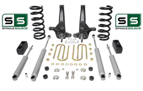 2001 - 2009 Ford Ranger 2WD 6"/3" Lift Kit Spindles/Coil Springs/Blocks/4 Shock SPR: 2, A, J, or C