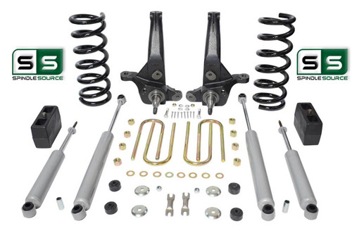 2001 - 2009 Ford Ranger 2WD 6"/4" Lift Kit Spindles/Coil Springs/Blocks/4 Shock SPR: 2, A, J, or C