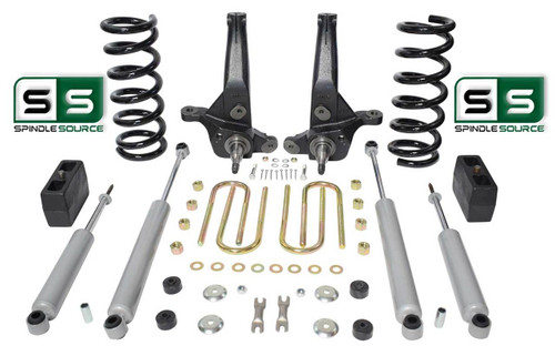 2001 - 2009 Ford Ranger 2WD 7"/4" Lift Kit Spindles/Coil Springs/Blocks/4 Shock SPR: 2, A, J, or C