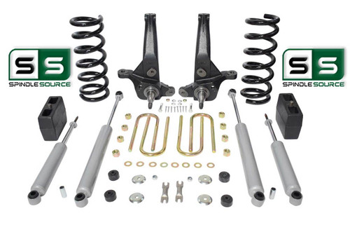 2001 - 2009 Ford Ranger 2WD 7"/5" Lift Kit Spindles/Coil Springs/Blocks/4 Shock SPR: 2, A, J, or C