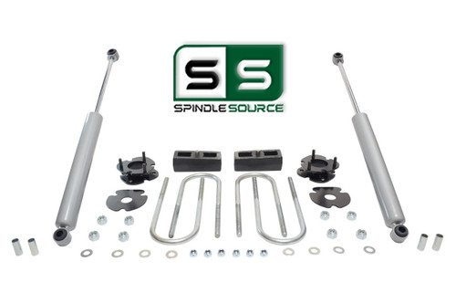 2.5"/2" SPACERS , BLOCKS , RR SHOCKS FITS 2005-2011 DODGE DAKOTA 4WD W/3.5" AXLE