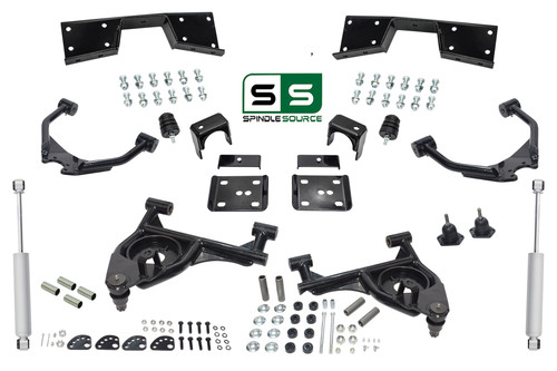 4"/6" Drop Arm /Notch + Shocks Kit  Fits 99-00 Chevy Silverado/GMC Sierra 1500