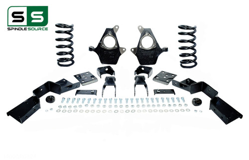 99 - 00 Silverado / Sierra 1500 (V6)  4" / 7" Coil Drop Kit + C-Notch