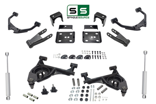 4"/7"-8" Drop Arms/Flip+Shocks Kit Fits 99-06  Chevy Silverado/GMC Sierra 1500
