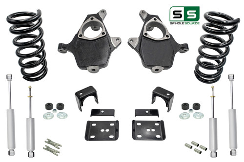 5"/6" Spindle Coil FlipKit+Shocks Fits 99-06 Chevy Silverado/ GMC Sierra 1500 V6