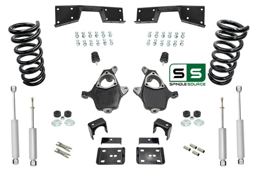 5"/6" Spindle Coil FlipKit+Shocks Fits 01-06 Chevy Silverado/ GMC Sierra 1500 V6