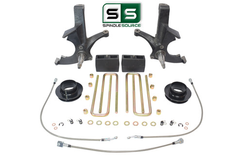 6.5"/4" SPINDLES,BLKS,SPACER,BKLN W/O.L. FITS 88-00 CHEVY C2500/C3500 2WD 8 LUG