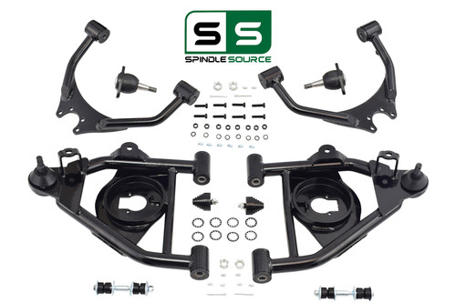 1988 - 1998 Chevy GMC C1500 4" Drop Upper Lower Arms (Needs 2" Coils)
