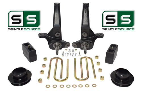 2001 - 2009 Ford Ranger 2WD 6.5"/4"Lift Kit Spindles/Coil Spacer/Lift Blocks/U-Bolts