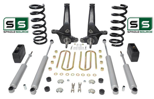2001 - 2009 Ford Ranger 2WD 6"/ 4" Lift Kit Spindles/Coils/Lift Blocks/4 Shocks SPR: D or E