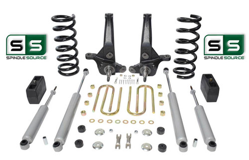 2001 - 2009 Ford Ranger 2WD 7"/ 4" Lift Kit Spindles/Coils/Lift Blocks/4 Shocks SPR: D or E