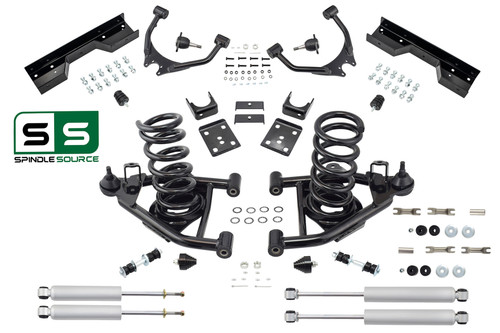 4" / 6" Control Arm Drop Kit for 88-98 Chevy / GMC C1500 V8 w/ Shocks + Notch