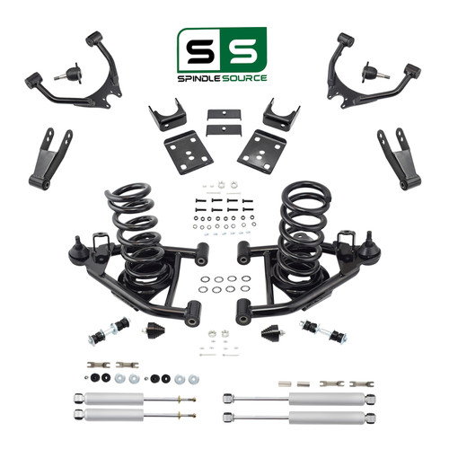 4" / 7" Control Arm Drop Kit for 88-98 Chevy / GMC C1500 V6 w/ Shocks