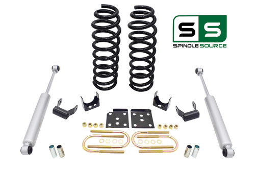 2" / 5" Drop Kit Coil Springs Shackles + Shocks FOR 04 - 08 Ford F-150 2WD V6