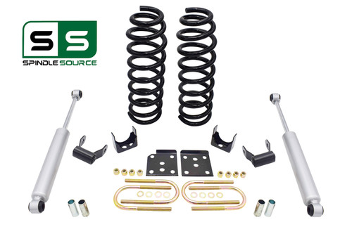 2" / 5" Drop Kit Coil Springs Shackles + Shocks FOR 04 - 08 Ford F-150 V8