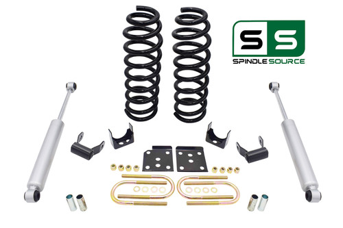 3" / 5" Drop Kit Coil Springs Shackles + Shocks FOR 04 - 08 Ford F-150 V6