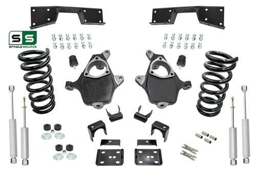 3"/5" Lowering Drop kit + Notch + Shocks FOR 01-06 Silverado/ Sierra 1500 (V8)