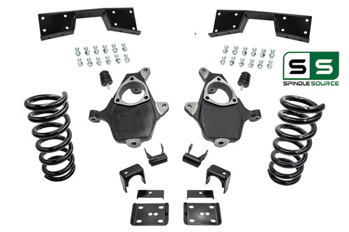 3"/5" Lowering Drop kit + C-Notch FOR 99-00 Chevy Silverado/GMC Sierra 1500 V6