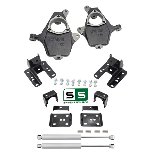 2"/4"-5" Drop Kit + Rear Shocks FOR 99-06 Silverado Sierra 1500 LONG BED 2WD 4WD