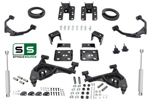 3"/4-5" Control Arm Drop Kit + Shocks FOR 1999-06 Silverado GMC Sierra LONG BED