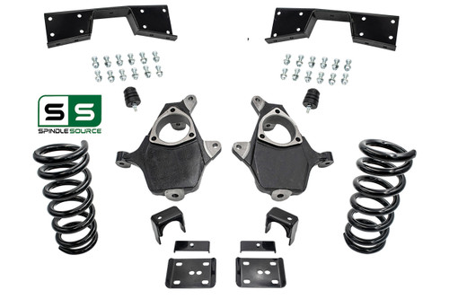 3"/4-5" Control Arm Drop Kit + Shocks FOR 1999-06 Silverado GMC Sierra LONG BED