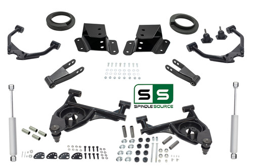 3"/4-5" Control Arm Drop + Shocks FOR 1999-06 Chevy Silverado GMC Sierra 2WD