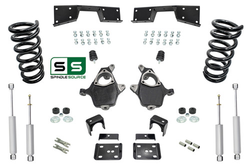 3"/4-5" Control Arm Drop + Shocks FOR 1999-06 Chevy Silverado GMC Sierra 2WD