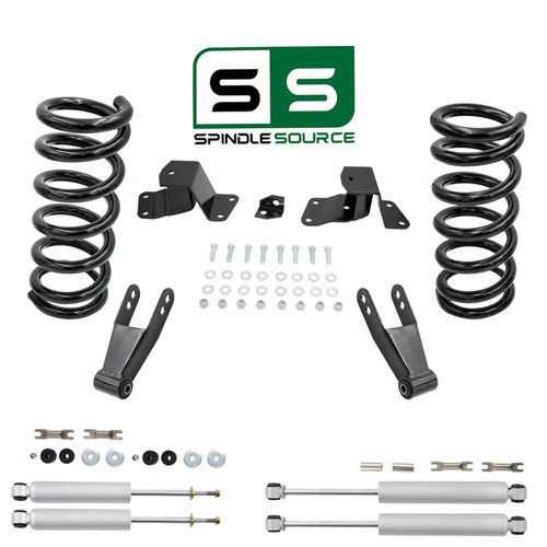 88 - 98 C1500 3" / 4" Coil Drop Kit (V6) + Front and Rear Shocks