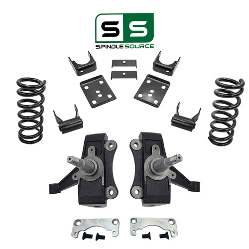 88 - 98 C1500 3" / 5" Spindle + Coil Drop Kit (V8) (No Track Width Change)