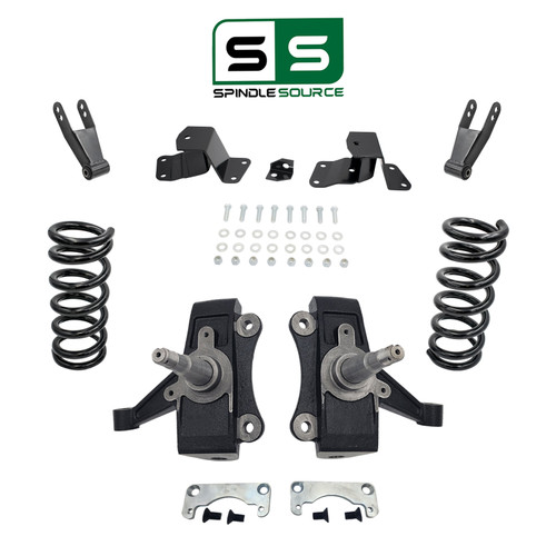 3/3-4 No Track Width Drop Kit FOR 88-91 Chevy GMC C1500 Std Cab 1" Rotors 2WD V8