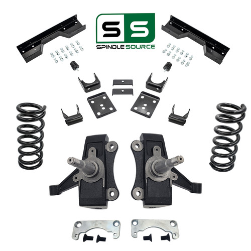 3/5 No Track Width Drop Kit + C-Notch FOR 88-91 Chevy GMC C1500 Std Cab 2WD V6