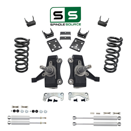 3/5 No Track Width Drop Kit + Shocks FOR 88-91 Chevy GMC C1500 Std Cab 2WD V8