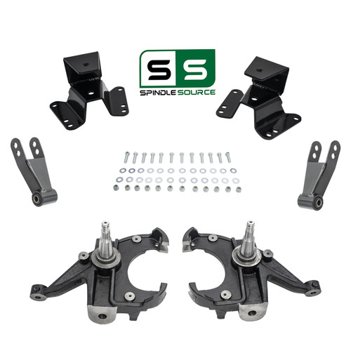 3/3-4 Spindle Drop Lowering Kit FOR 73-87 Chevy GMC C10 C15 1.25" Rotors 2WD