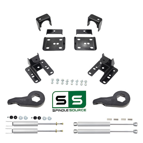 3"/4"-5" Drop Lowering Kit + Shocks FOR 99-06 Silverado Sierra 1500 CREW CAB 4WD