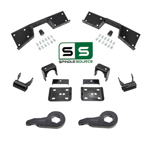 3"/5" Drop Lowering Kit + C-Notch FOR 99-00 Chevy Silverado GMC Sierra 1500 4WD