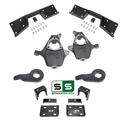 4"/6" Drop Lowering Kit + C-Notch FOR 01-06 Chevy Silverado GMC Sierra 1500 4WD