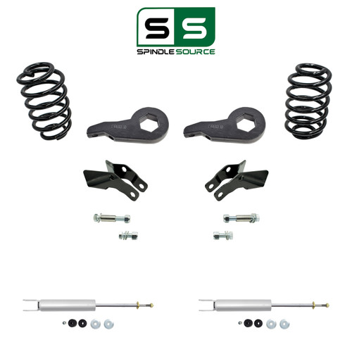 2"-3"/4" Torsion Key Drop Kit + Front Shocks + Extenders FOR 00-06 GM SUV
