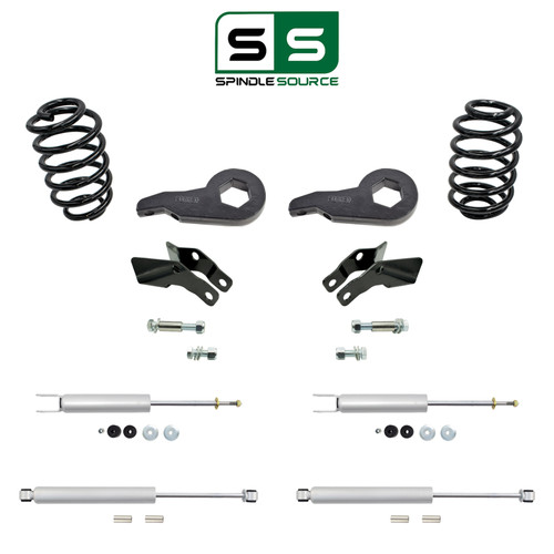 2"-3"/4" Torsion Key Drop Lowering Kit + Shocks + Extenders FOR 00-06 GM SUV