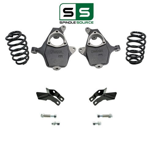 2"/4" Spindle Drop Kit + Extenders FOR 00-06 Chevy GMC Cadillac SUV 2WD 4WD