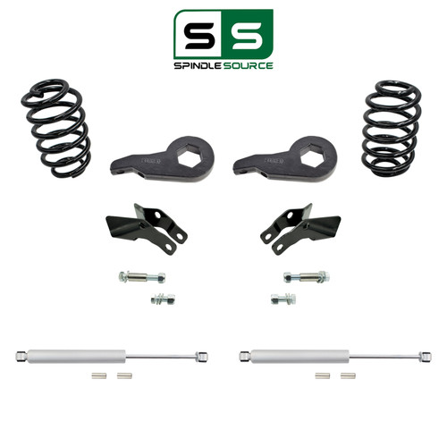 2"-3"/4" Torsion Key Drop Kit + Rear Shocks + Extenders FOR 00-06 GM SUV