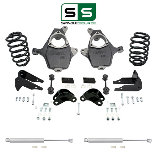 2"/5" Spindle Drop Kit + Rear Shocks + Extenders FOR 00-06 GMC Chevy SUV 2WD 4WD