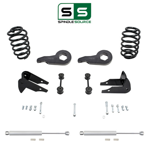 2"-3"/5" Torsion Key Drop Kit + Rear Shocks FOR 00-06 Chevy GMC SUV 2WD 4WD