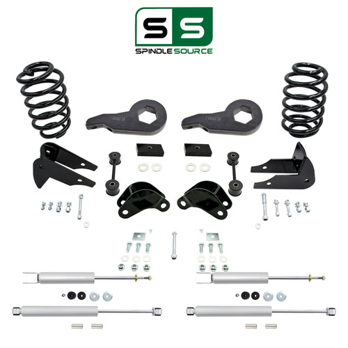 2"-3"/5" Torsion Key Drop Lowering Kit + Shocks + Extenders FOR 00-06 GM SUV