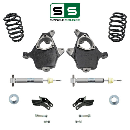3-4"/4" Adjustable Strut-Spindle Drop Kit + Extenders FOR 07-14 Tahoe Yukon