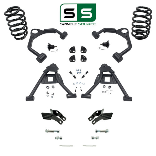 4"/4" Full Control-Arm Drop Kit with Rear Extenders & Rods FOR 07-14 Tahoe Yukon