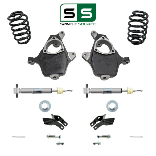 3-4"/4" Adjustable Strut-Spindle Drop Kit + Rods FOR 07-14 Tahoe Yukon Escalade
