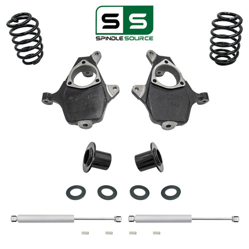 3-4"/4" Spindle Relocator Drop Kit + Shocks FOR 07-14 Tahoe Yukon Escalade