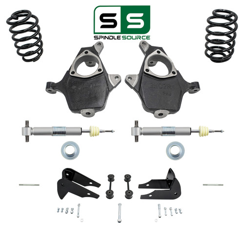 3-4"/5" Spindle Adjustable Strut Drop Kit + Rods FOR 07-14 Tahoe Yukon Escalade